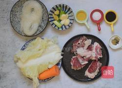 白菜羊肉粉丝煲的做法图解1