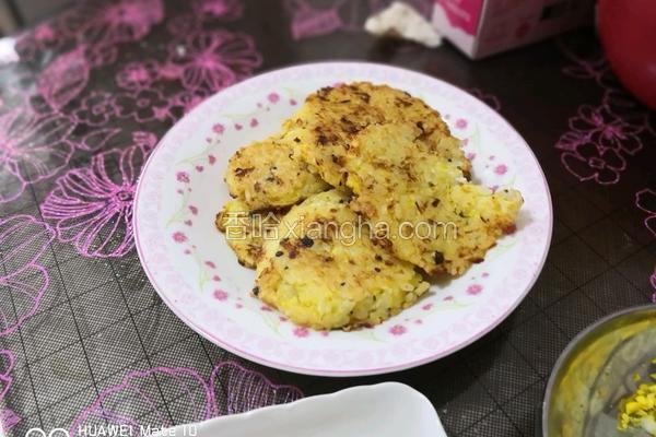 米饭鸡蛋饼