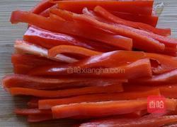 莲藕红椒的做法图解3