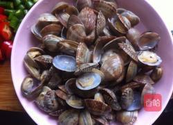 葱爆花蛤的做法图解4