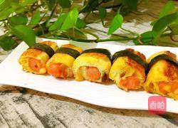 海苔香肠吐司卷的做法图解8