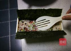 香肠豌豆海苔饭卷的做法图解10