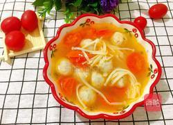 千禧果金针菇丸子汤的做法图解7