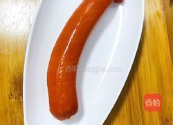 扁豆炒蒜肠的做法图解2