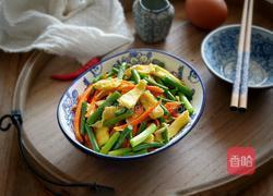 蒜苔炒蛋丝的做法图解7