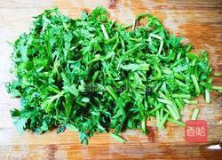 清香茼蒿豆腐的做法图解2