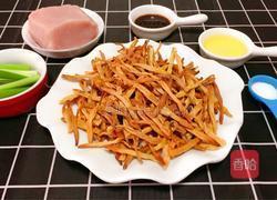 黄花菜炒肉丝的做法图解2