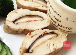 Illustration of how to make mushroom and chicken for a low-fat weight loss meal without getting fat 8