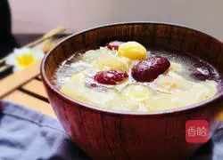 Illustration of the recipe of Lotus Seed and Snow Fungus Bone Soup (Moisturizing and Calcium Replenishing) 11