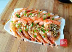 Illustration of how to make garlic vermicelli with open side shrimp 19