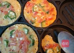 番茄秋葵鸡蛋饼的做法图解5