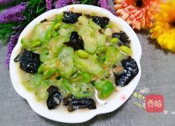 毛豆木耳烧丝瓜的做法图解10