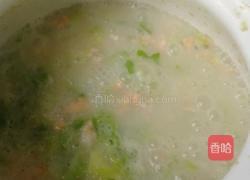 三文鱼海鲜粥的做法图解4