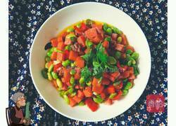 毛豆炒火腿的做法图解6