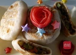 三拼馅饼(火腿尖椒茄子)的做法图解11