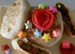 三拼馅饼（火腿尖椒茄子）的做法图解12