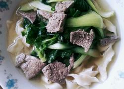 猪肝青菜刀削面
