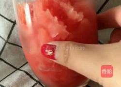 西瓜沙冰气泡水的做法图解5