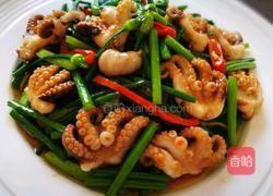 韭苔爆炒八爪鱼的做法图解1