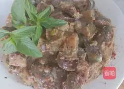 Illustration of how to make eggplant with peanut butter 6