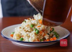 时蔬松茸炒饭的做法图解5