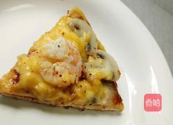 平底锅蘑菇鲜虾披萨的做法图解21