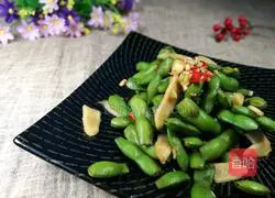 Illustration of how to make ginger and edamame mixed with edamame 5