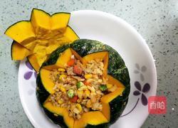 海鲜炒饭南瓜盅的做法图解4