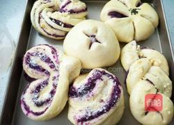 紫薯花式甜面包的做法图解23