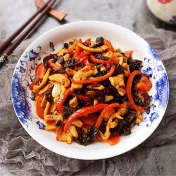 红椒木耳炒鸡丝的做法[图]