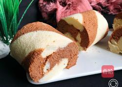 巧克力双色蛋糕卷的做法图解28