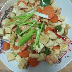 鲜虾干贝焖豆腐的做法[图]
