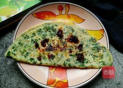 芹菜叶鸡蛋饼的做法图解12