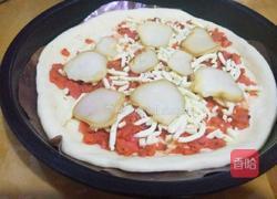 什锦蔬菜鲜虾披萨的做法图解3