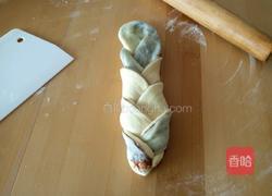 豆沙酥粒辫子面包的做法图解9