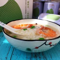 鲜虾豌豆砂锅粥的做法[图]