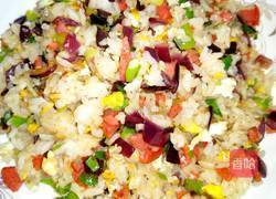 七彩蛋炒饭的做法图解4