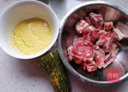 Illustration of how to make steamed pork ribs with millet 1