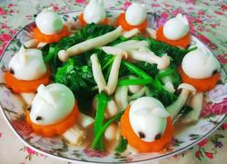 清炒菠菜白玉菇