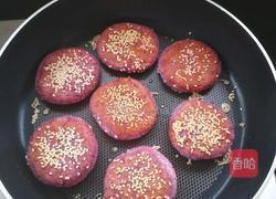 芝士爆浆芋头紫薯饼的做法图解11