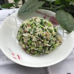 青菜肉末炒饭的做法[图]