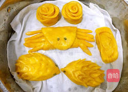 Illustration of how to make cartoon pumpkin steamed buns 19