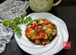 Illustration of how to cook baby squid in sauce 10