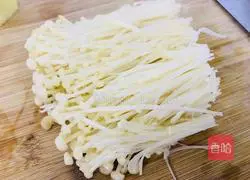 Illustration of how to make cold fungus and enoki mushrooms 1