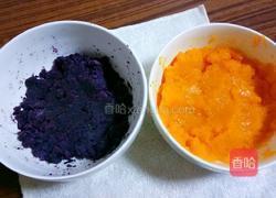 南瓜紫薯包的做法图解1