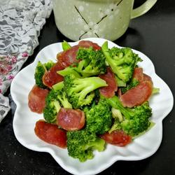 西兰花炒腊肠的做法[图]