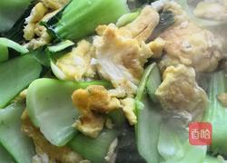 油菜炒蛋的做法图解7