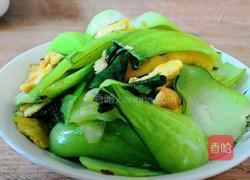 油菜炒蛋的做法图解8