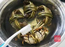 Illustration of how to steam hairy crabs 3
