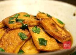 蒜苗煎豆腐的做法图解9